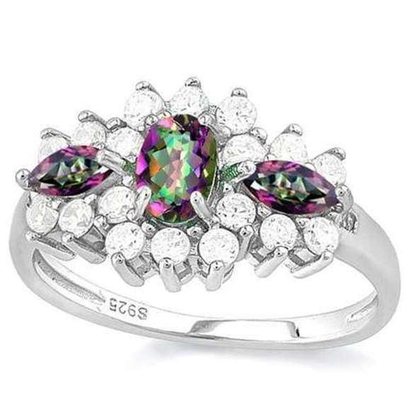 Mystic Gemstone Sterling Ring
