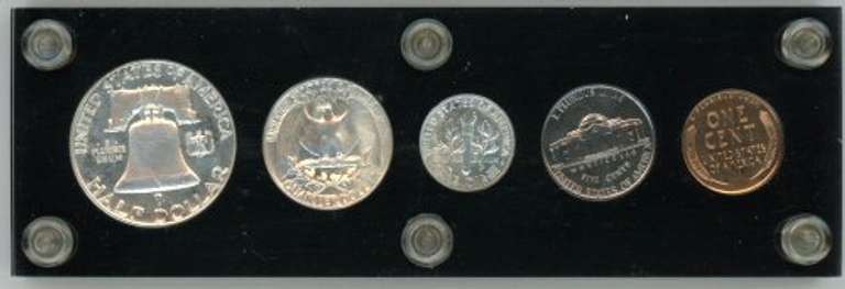 Gem 5-pc 1953 US Proof Set in custom holder