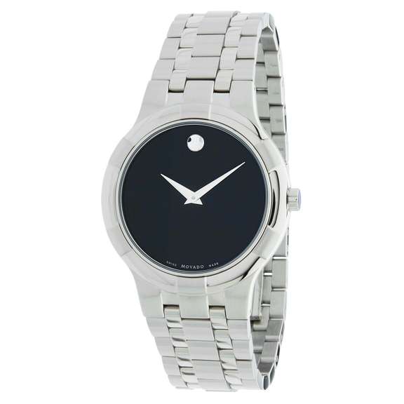 Movado  Black Dial Stainless Steel