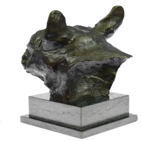 Man Best Friend French Bulldog Dog Bronze Sculpture