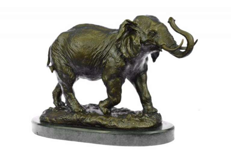 African Elephant Bronze Statue