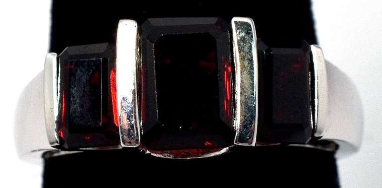 Sterling Silver Garnet Ring