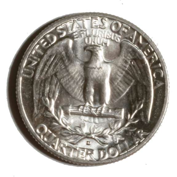 1964 Double D Reverse Type A BU Washington Quarter