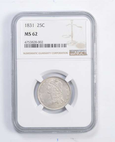 MS62 1831 Liberty Cap Quarter - Graded NGC