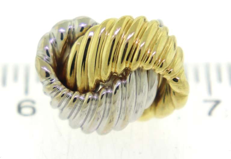 Powerful 18kt Shrimp Knot Earrings