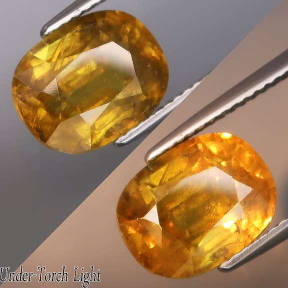 4.99ct rich golden Sphene with rainbow sparks