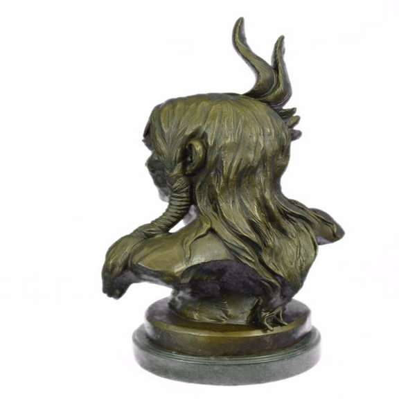 Native American Indian Warrior Chief Bronze Sculpture