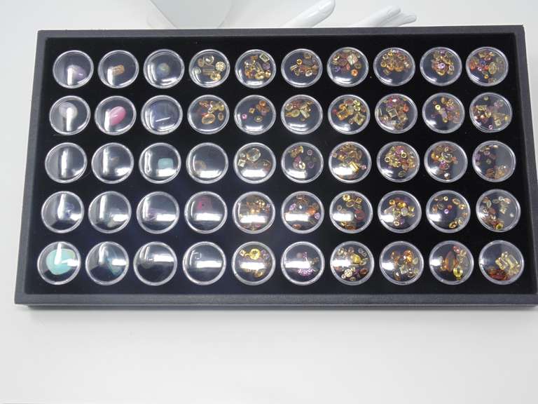 Tray of Colored Stones