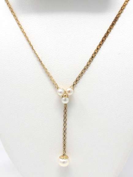 Gorgeous Pearl Lariat Necklace