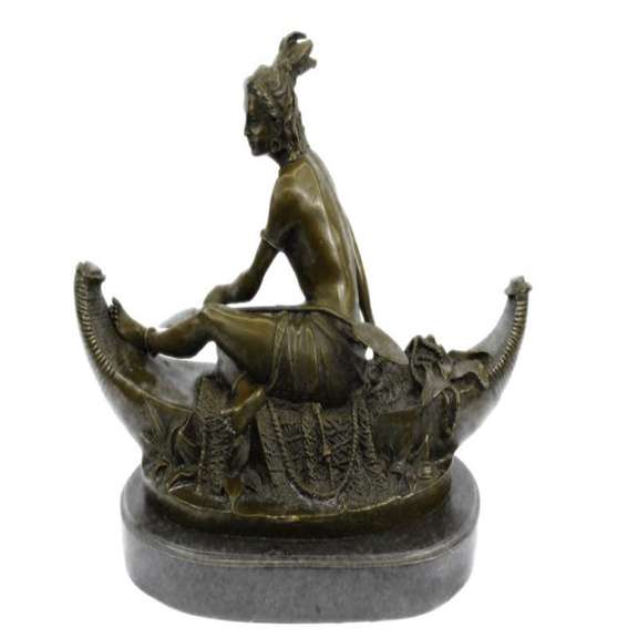 Indian American Native Bronze Statue