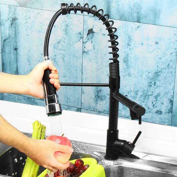 Kitchen Sink Faucet Single Handle Pull Down