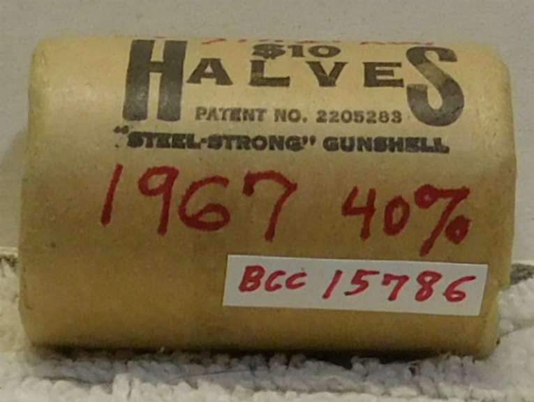 1967 roll 40% Silver Kennedy Halfs
