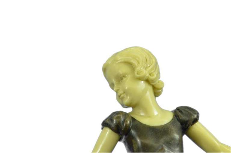 Young Baby Girl on Stage Bronze Sculpture