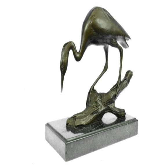 Crane Bird Bronze Sculpture