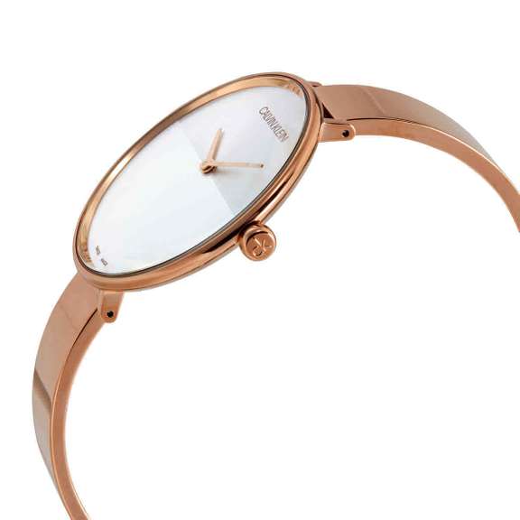 CALVIN KLEIN Rise Quartz Silver and White
