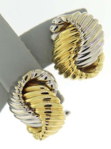 Powerful 18kt Shrimp Knot Earrings