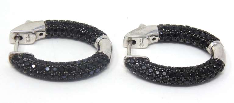 Black Onyx Sterling Silver Earrings