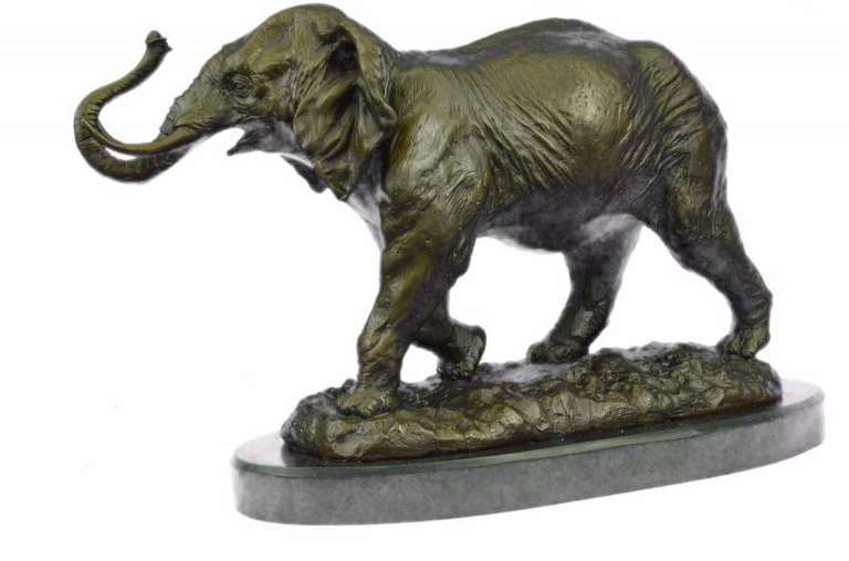 African Elephant Bronze Statue