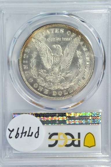 Choice BU 1878 (Rev of 1878) Morgan Dollar. PCGS MS63