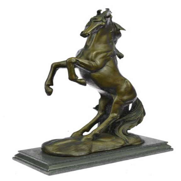 Wild Stallion Horse Bronze Sculpture