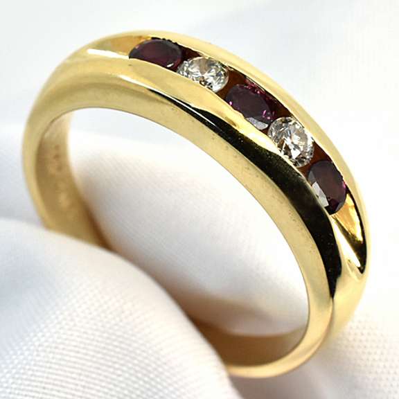 Tasteful man's Ruby & Diamond Band