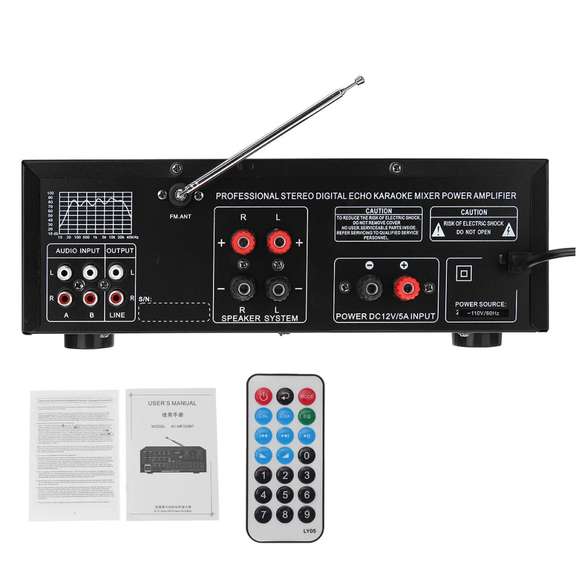 Bluetooth 1200W 110V Digital Amplifier HIFI-h Stereo