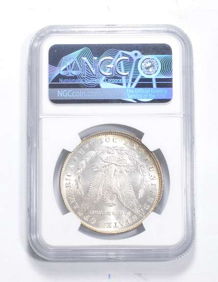 MS63 1885 Morgan Silver Dollar - Graded NGC Blueberry Tone