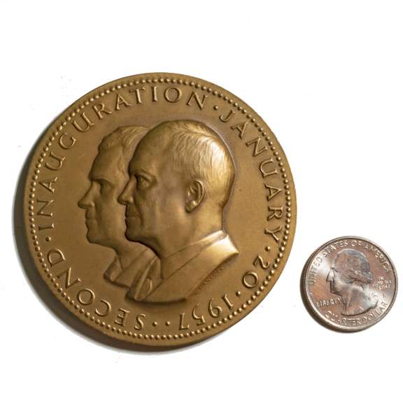 1957 Ike Bronze Official US Inaugural Medal