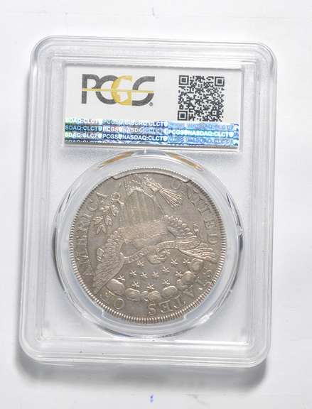 AU53 1799 Draped Bust Dollar - Error - Defective Plan @ 8:00 - PCGS