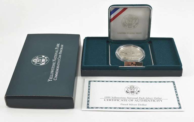 1999 Yellowstone  Commemorative  Proof Silver Dollar