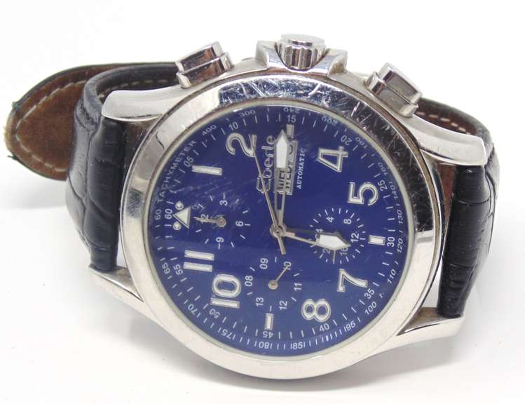 Eberle Day Date Blue Dial Watch