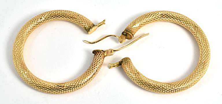 Nicely Textured Half Dollar Size Hoops