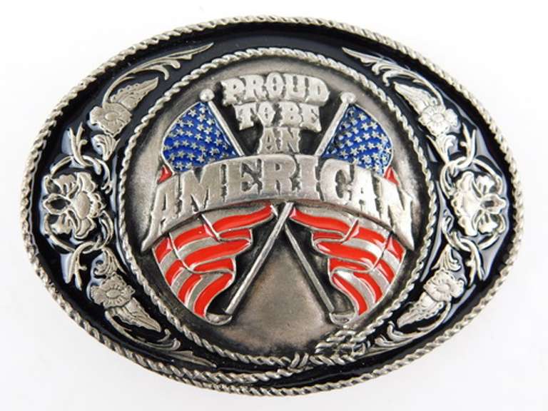 1991 Siskiyou Proud to be an American Belt Buckle