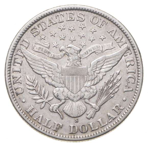 1909-S Barber Half Dollar