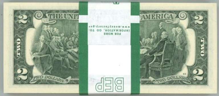 Gem $200 Pack of 2013 Series $2 Federal Reserve Notes