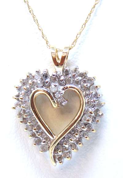 Handsome Diamond Open Heart Necklace