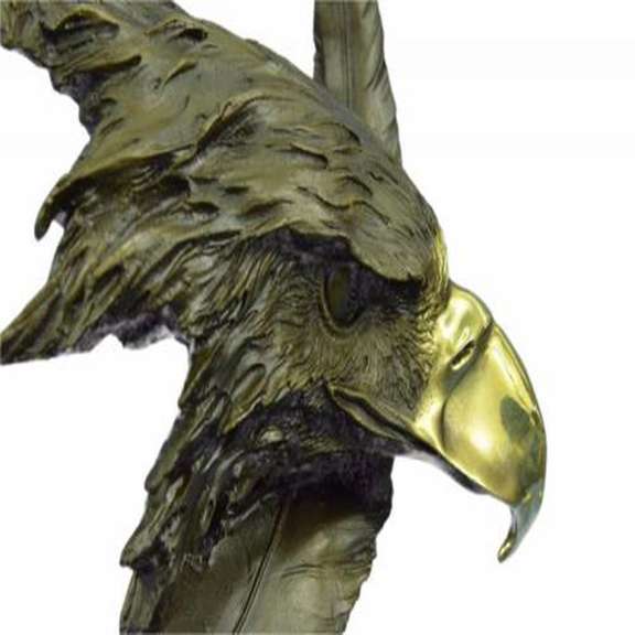 American Eagle on Marble Base Bronze Sculpture