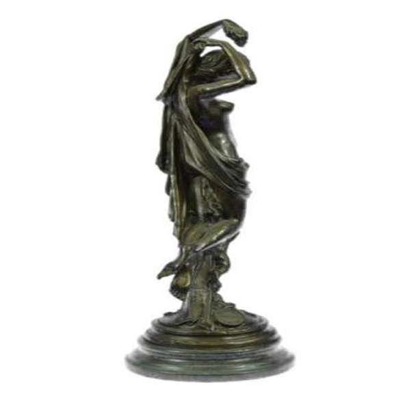 Woman with Grapes Bronze Statue