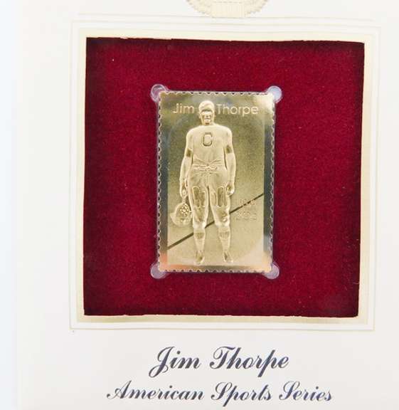 1984 Jim Thorpe 1st Day Cover & 22KT Gold Stamp