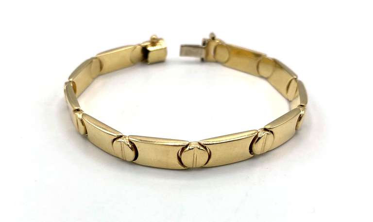 Fancy 14kt Gold Link Bracelet