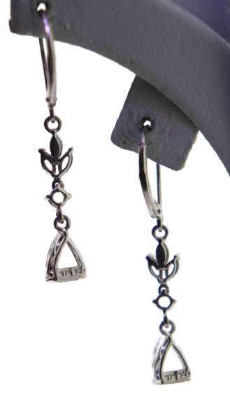 Sterling Silver Teardrop CZ Earrings