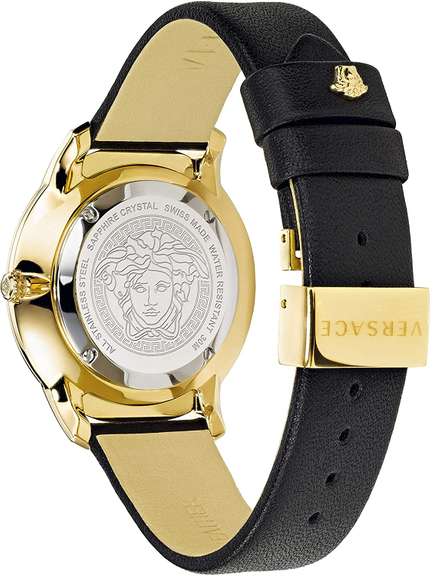 Versace  Audrey gold black Leather Women's