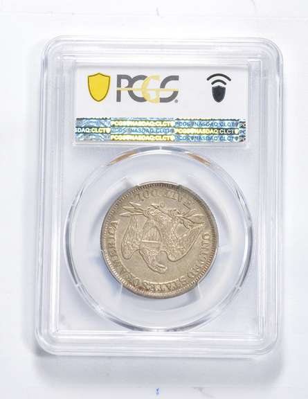 AU50 1858-O Seated Liberty Half Dollar - Graded PCGS