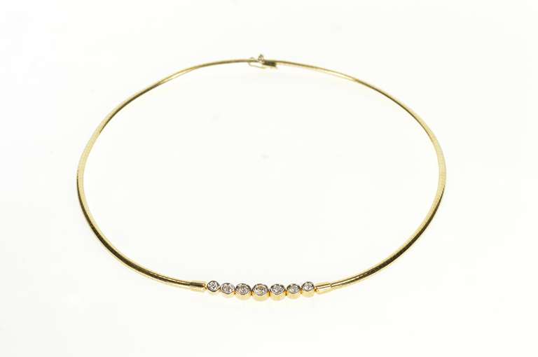 14K Yellow Gold 1.04 Ctw Graduated Diamond Cocoon Chain Necklace