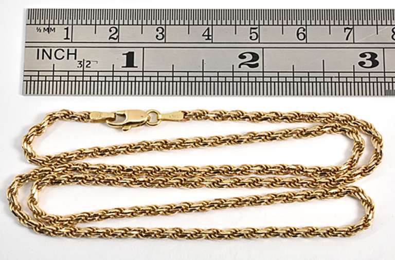 Popular Diamond Cut Rope Necklace