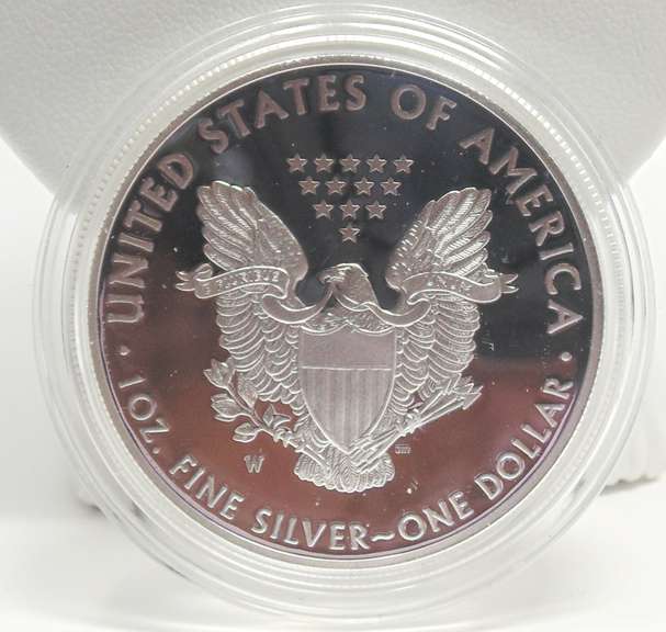 1999 & 2017 W Proof Silver US Eagles with Boxs Papers