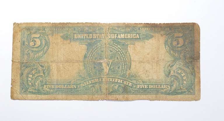 1899 $5.00 Indian Chief Silver Certificate - Large Note