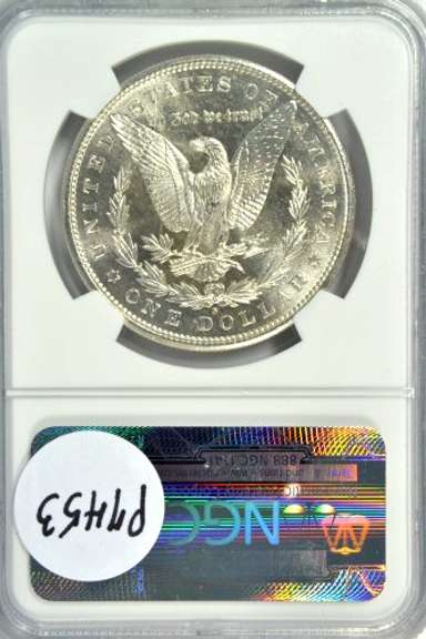 Great near Gem 1881-S Morgan Silver Dollar. NGC MS64