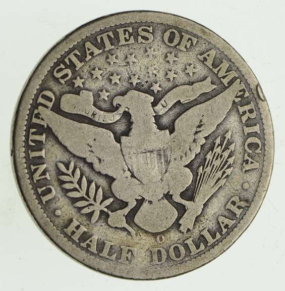 1897-O Barber Head Silver Half Dollar - Circulated