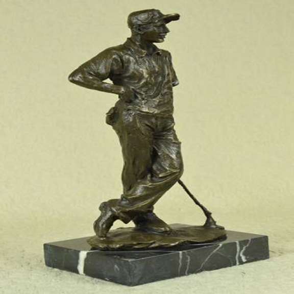 Champion Golfer Tiger Woods Bronze Sculpture